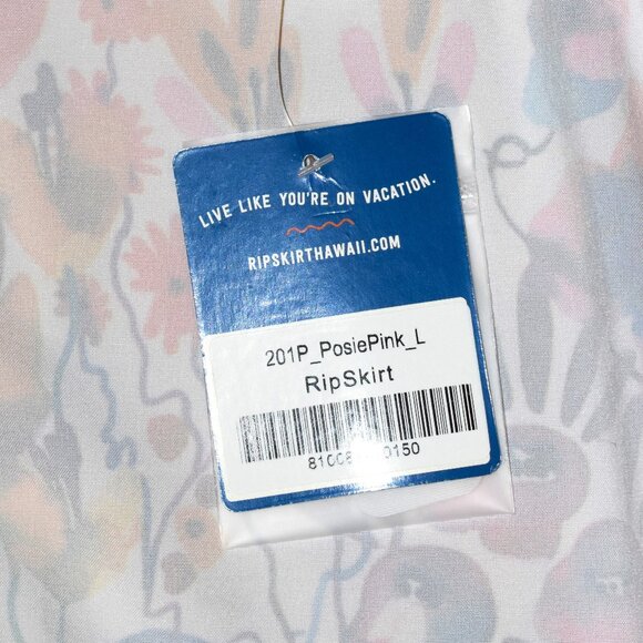 NWT RipSkirt Hawaii Posie Pink Floral Print‎ Wrap Skirt Sz LG - Picture 4 of 4
